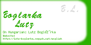 boglarka lutz business card